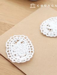 蕾絲布料刺繡蕾絲布圖案輔料Emma 2pcs